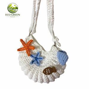 Beach Ready Seashell Crochet <b>Bag</b> Handmade Summer Coastal <b>Tote</b> <b>Knit</b> Shoulder <b>Bag</b> Eco Friendly Women 2026 Trendy OEM ODM - Product Image 5