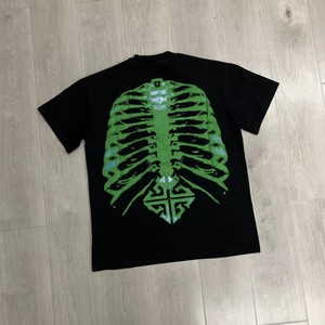 Camiseta Gráfica Oversize para Hombre, Estampado de Esqueleto Neón, Estilo Streetwear, Algodón Pesado, Estilo GUAPI, Top Hip Hop 2026 - Product Image 6