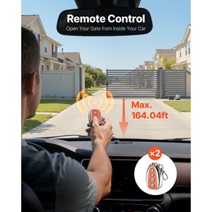 Motor Eléctrico Solar de 280W para Puertas Correderas de 65.6 pies, Motor para Puertas Enrollables con Riel de Engranajes para Uso Residencial y Comercial - Product Image 3