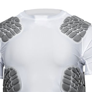 Camiseta Deportiva Acolchada de Manga Corta OEM, Camiseta de Protección para Fútbol y Rugby, Camiseta de Compresión Acolchada Transpirable de Manga Corta - Product Image 5