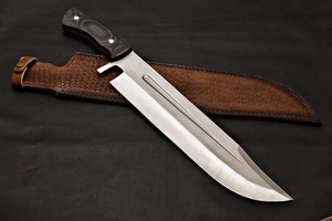 Handmade DIY ODM/OEM Custom <b>Clip</b> Point 3mm Thickness Bowie Knife D2 Steel Blade Wood Handle Leather Sheath 15 Inch Outdoor Knife - Product Image 6