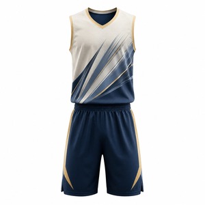 Unisex Sleeveless Basketball Jersey Set V-Neck Moisture Wicking Polyester Uniform Printed Heat-Transfer Printed <b>Athletic</b> Fit All - Product Image 1