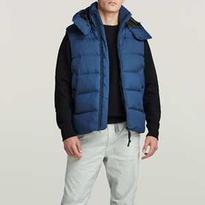 <b>Men's</b> Lightweight <b>Warm</b> Woolen Solid Puffer Vest Outdoor Sleeveless Zip up Spring Padded <b>Jacket</b> Casual Gilet - Product Image 5