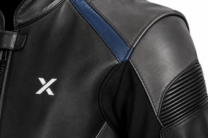 Traje de Motocicleta Ligero de Una Pieza en Cuero Urbano |   Negro Azul |   Fabricante OEM ODM |   Diseño de Calidad Premium | Ropa de Carreras - Product Image 4