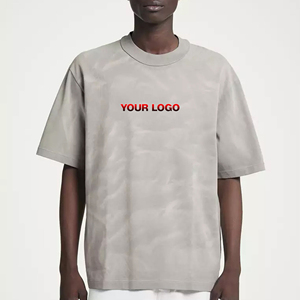 Camiseta de Algodón Gris Sólido Extra Grande para Hombre, Manga Corta, Cuello Redondo, Estilo Casual, Tejido de Punto Jersey, Corte Regular - Product Image 6