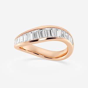 Diamond Eternity Band Ring Baguette Cut Channel Setting Women's Luxury Geometric Engagement Jewelry - Product Image 5