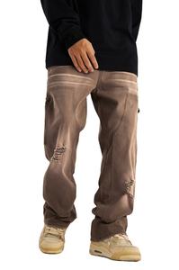 Jeans de Mezclilla Resistentes con Lavado Desgastado para Hombre, Fabricantes de Ropa Personalizada, Estilo Casual Cargo para Jeans de Hombre - Product Image 6