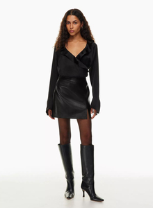 Jupe midi plissée noire pour femme, coupe trapèze, taille normale, couleur unie, confortable, à porter toute l'année - Product Image 5