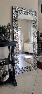 Modern Design Mosaic <b>Round</b> Aluminum Alloy Frame Bathroom Led <b>Mirror</b> Wall Decorations for Home - Product Image 3