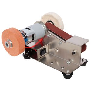 Affûteur de couteaux électrique à vitesse réglable, mini ponceuse à bande 7 vitesses pour la fabrication de couteaux, accessoires d'outils électriques, bande abrasive électrique - Product Image 3