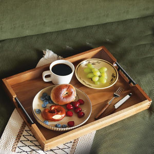 Bandeja de Servir de Madera de Mango de Lujo, Plato Decorativo Rústico de Madera para Cocina y Comedor - Product Image 2