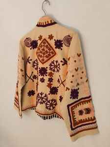 Nouvelle veste en coton brodée Suzani, manteau en coton Suzani, veste d'hiver, manteau Suzani, veste courte Suzani, veste brodée à la main - Product Image 6