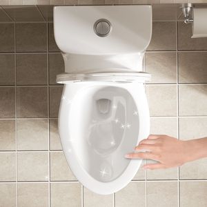 WC Moderno ADA da 17 pollici con sedile Comfort, potente doppio scarico e sistema Rimless B da 12 pollici - Product Image 5