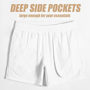 Shorts de sport décontractés pour hommes, tissés, écologiques, personnalisables, de haute qualité, séchage rapide, respirants - Product Image 3