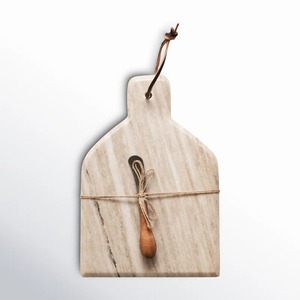 Tabla de cortar de mármol con mango de madera, rectangular, de una sola pieza, para cocina - Product Image 3