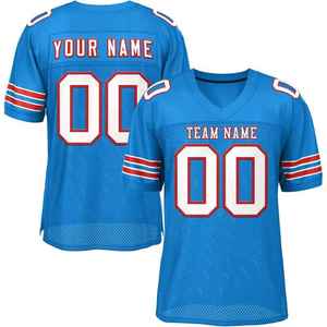 T-shirt de football oversize personnalisé pour homme, style streetwear, maillot de football américain en maille, coupe ample, sublimation, broderie - Product Image 6