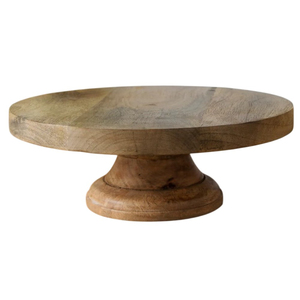 Factory <b>Supply</b> Handmade Round Acacia Wood <b>Cake</b> Stand Wooden Dessert Platter For Wedding Party & Home Display Low Price - Product Image 4