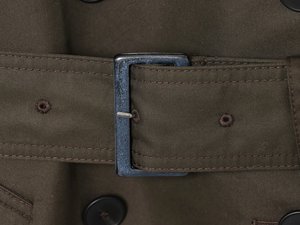 Gabardina de Mujer de Moda Casual con Cuello Vuelto, Doble Abotonadura, Color Sólido, Manga Larga y Lazos, Tejida, Disponible en 2 Combinaciones de Colores - Product Image 5