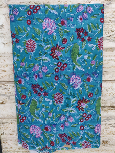 Tela de Algodón Floral con Estampados a Mano Multicolores Vibrantes para Decoración del Hogar, Fundas de Cojines, Costura y Manualidades - Product Image 4