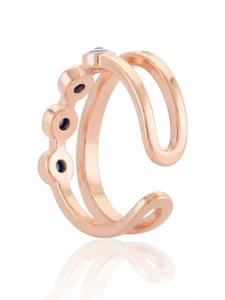 Anillo de Compromiso Vintage de Plata de Ley con Baño de Oro Rosa de 18K, Diamantes CZ con Engaste en Canal y Patrón de Cierre, para Bodas y Ocasiones Especiales - Product Image 3