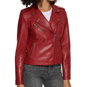 Chaqueta de Cuero Premium para Mujer, Chaqueta de Motociclista Personalizada, Material de Cuero Genuino, Costuras Duraderas, Ajuste Cómodo - Product Image 1