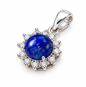 Pendentif en argent avec lapis-lazuli, collier avec pierre précieuse bleue, pendentif en argent sterling, bijoux bohèmes, cadeau pour elle - Product Image 2