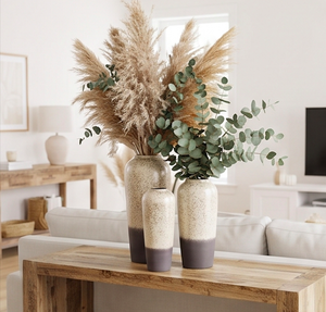 Lujosos jarrones de metal degradado con brillo artístico Hermosa decoración alta para la entrada de la sala de estar o pieza de regalo llamativa - Product Image 6