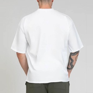 Men's Maroon Half Sleeve O-Neck Quick Dry T-<b>Shirt</b> Oversized Fit Knitted 100% Cotton Casual Front Logo Heat Transfer Printing OEM - Product Image 2