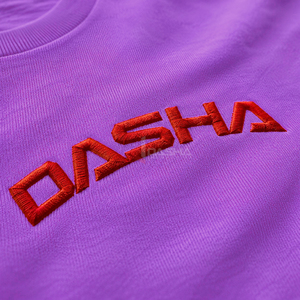 T-shirt en coton 2026 personnalisé à épaules tombantes avec logo unique brodé en 3D, coupe oversize épaisse, style streetwear, vente en gros OEM en vrac à bas prix - Product Image 3