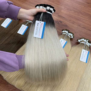 MEGA PROMO Extensions de cheveux lisses couleur Ombré 100% Cheveux Humains Vierges Vietnamiens de Luxe Sans Chute Sans Enchevêtrement Haute Qualité - Product Image 3