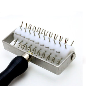 Perforateur à pâte en acier inoxydable de qualité alimentaire, réutilisable, robuste, rouleau à picots 13cm 390g pour pâte à pizza, boulangerie et pâtisserie - Product Image 5