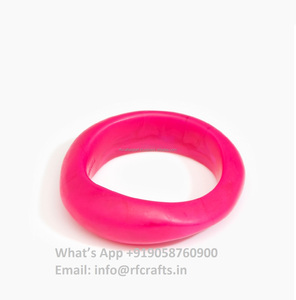 Conjunto de brazaletes ovalados orgánicos grandes hechos a mano multicolor verde remolino resina gruesa pulsera Moissanite diamante fiestas cristianas - Product Image 6