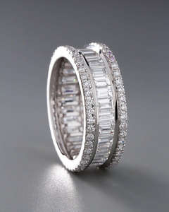 IGI/GIA Lab Grown Vintage 14k or mariage/bague de fiançailles coupe diamant unisexe bagues fines pour les fêtes d'anniversaire - Product Image 1