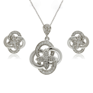 Ensemble de bijoux en argent sterling 925 plaqué or de luxe avec moissanite pour femmes, collier et boucles d'oreilles pour mariage, cadeau - Product Image 5