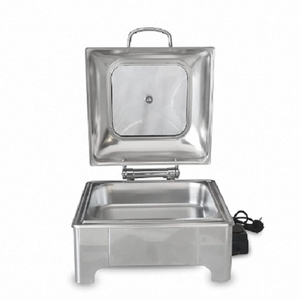 Calentador Eléctrico de Alimentos para Buffet, Recipiente de Acero Inoxidable de 6 Litros con Tapa de Vidrio, Baño María Hidráulico para Bodas y Restaurantes - Product Image 6