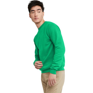 Sweat-shirt classique pour homme en molleton de coton vert confortable, style streetwear - Product Image 3