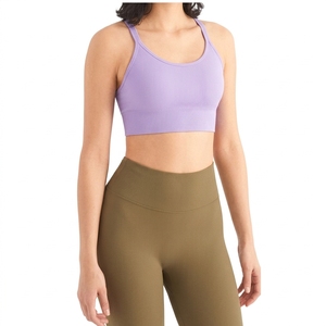 Women Yoga Sports <b>Bra</b> Plus Size Front Soft <b>Stretch</b> Low for Fitness Workout Gym Activewear Custom Logo Private Label - Product Image 3