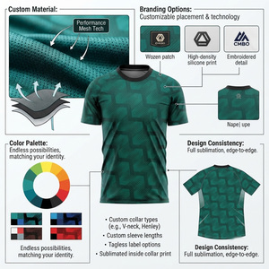 Maillot de football pour homme à col rond, manches courtes, motif à pois sublimé, 100% polyester, évacuation de l'humidité, coupe athlétique, toutes saisons - Product Image 6