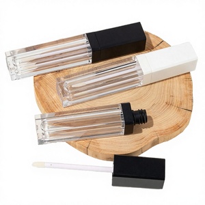 Conteneur d'huile à lèvres transparent en plastique avec logo personnalisé <span class=keywords><strong>ISMAN</strong></span>, mini tube transparent pour gloss à lèvres, emballage cosmétique, applicateur avec embout brosse, 2 ml - Product Image 4