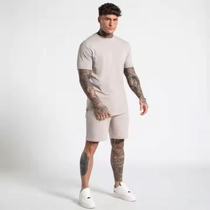 Summer New Men Casual Shorts <b>Sets</b> Short Sleeve T Shirt Shorts Solid Tracksuit <b>Set</b> Men's Clothing - Product Image 1