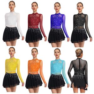Body para mujer, ropa de actuación, Ropa de baile de entrenamiento, vestidos de baile, patinaje artístico, trajes de baile lírico contemporáneo - Product Image 1