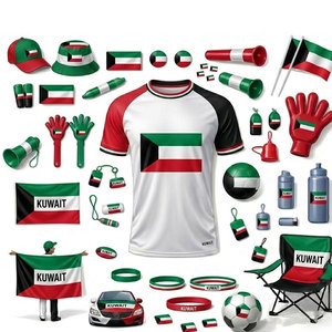 Kit de supporter de football promotionnel durable comprenant maillot, casquette, drapeau, écharpe et ballon pour les rassemblements sportifs et les supporters - Product Image 1