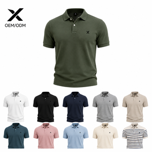 Chemise décontractée à manches courtes pour homme X Sports City, couleur unie, respirante, infroissable, 100 % coton tricoté, tenue d'été classique - Product Image 2