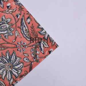 Serviettes de table en coton imprimées florales corail, brodées, réutilisables, pour mariage, hôtel, restaurant, vente en gros - Product Image 6