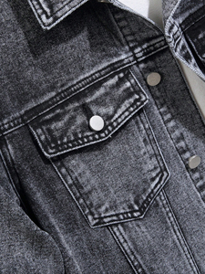 Veste en jean épaisse pour homme, bleu, style streetwear, fermeture boutonnée, manteau décontracté, haute qualité, article en gros - Product Image 6