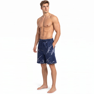 Printed Light Acid Washed Baggy <b>Sweat</b> <b>Shorts</b> <b>Men</b> Drawstring Waist Fleece <b>Shorts</b> With Side Pockets Wide Leg <b>Men</b> <b>Shorts</b> <b>Sweat</b> Pant - Product Image 3