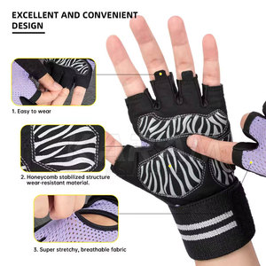 Pakistan Made Professional Half Finger Leather Gym <b>Gloves</b> Comfortable Fit <b>Weight</b> Lifting <b>Training</b> for Adults - Product Image 5