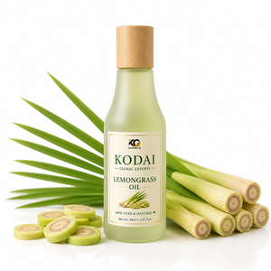 Aceite Esencial de Limoncillo de Tamil Nadu 100% Puro y Natural de Kodai Global Export - Aromaterapia Multifuncional para el Cuidado Facial de la Piel - Product Image 1