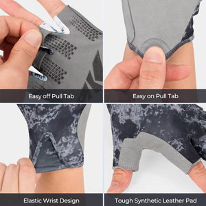 Gants de pêche pour sports de plein air, écologiques, anti-UV, antidérapants, professionnels, avec poignet réglable, bon produit, gants de pêche - Product Image 4