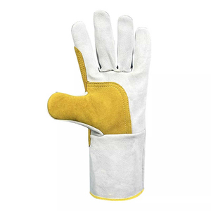 Gants de soudage TIG industriels OEM ODM en cuir de qualité supérieure, résistants à la chaleur, fournisseur de gants de travail de sécurité - Product Image 2